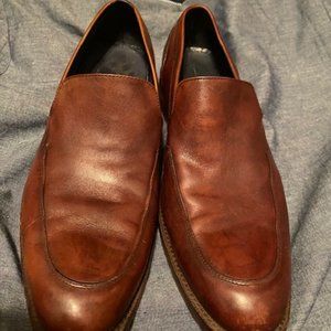 Cole Haan Leather slip on loafers Tan rubber sole size 10.5